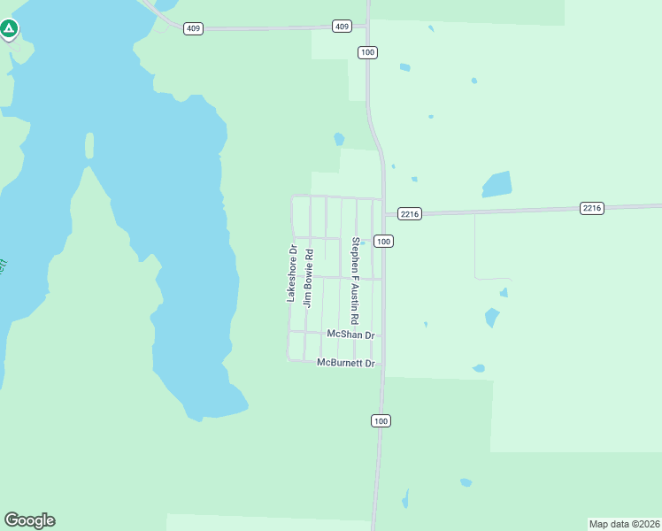 map of restaurants, bars, coffee shops, grocery stores, and more near 320 Sam Houston Road in Honey Grove