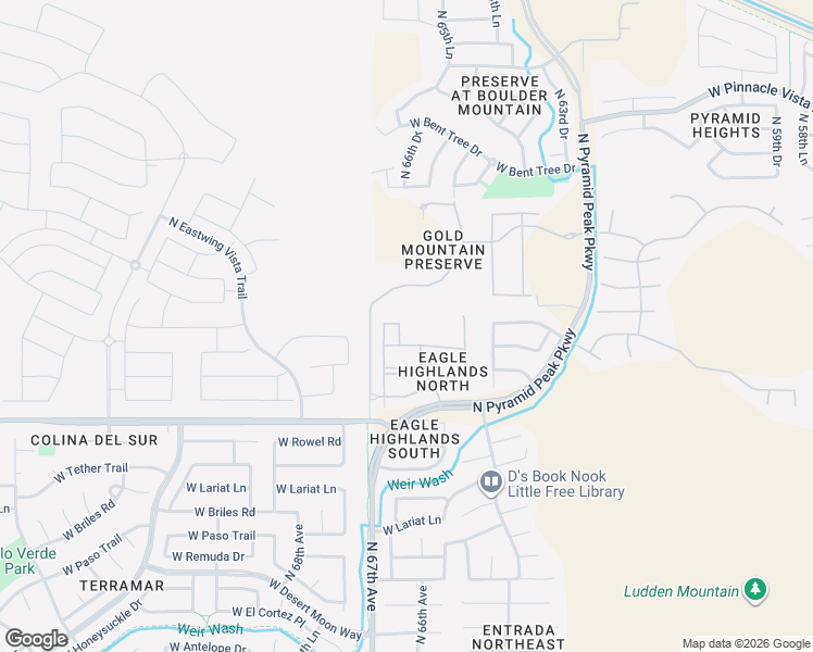 map of restaurants, bars, coffee shops, grocery stores, and more near 6545 West Molly Lane in Phoenix