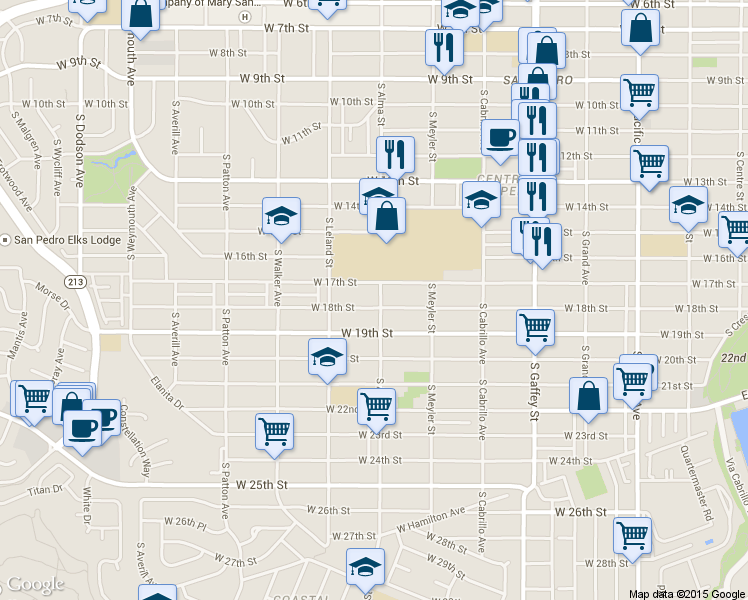 map of restaurants, bars, coffee shops, grocery stores, and more near 1817 South Alma Street in Los Angeles
