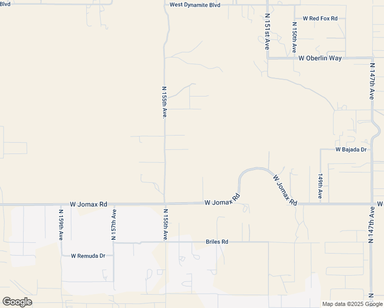 map of restaurants, bars, coffee shops, grocery stores, and more near 26703 North 154th Avenue in Surprise