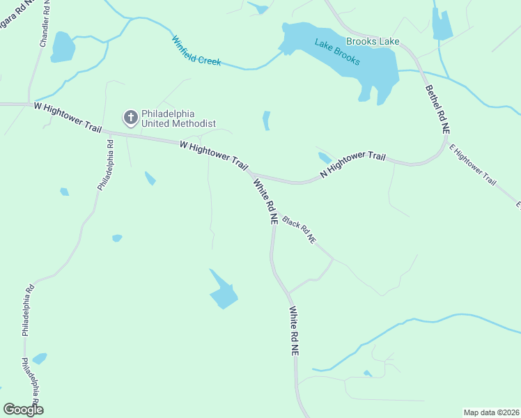 map of restaurants, bars, coffee shops, grocery stores, and more near 3212 White Road Northeast in Conyers