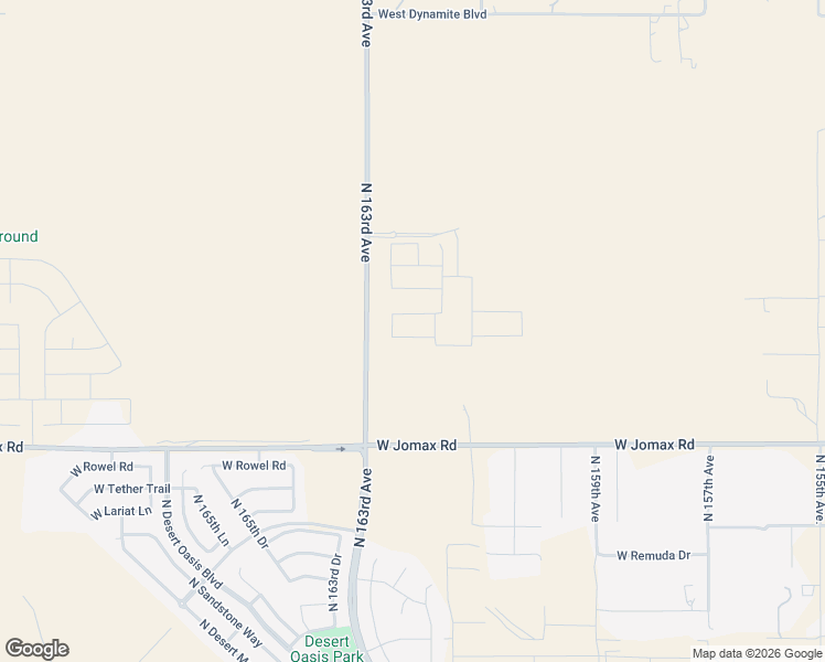 map of restaurants, bars, coffee shops, grocery stores, and more near 27114 North 163rd Avenue in Surprise