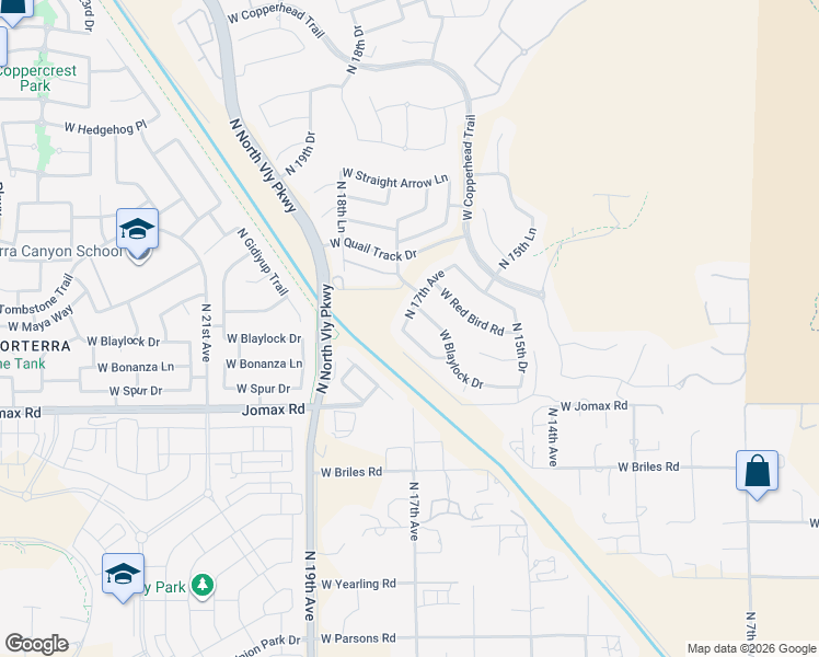 map of restaurants, bars, coffee shops, grocery stores, and more near 1676 West Cavedale Drive in Phoenix