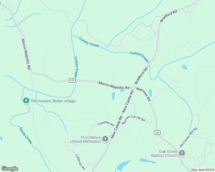 map of restaurants, bars, coffee shops, grocery stores, and more near 2799 County Road 131 in Morris