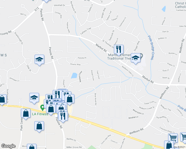 map of restaurants, bars, coffee shops, grocery stores, and more near 2062 Pintail Cove in Lithonia