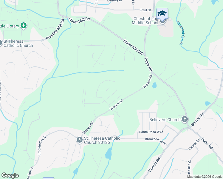 map of restaurants, bars, coffee shops, grocery stores, and more near 5022 Manning Drive in Douglasville