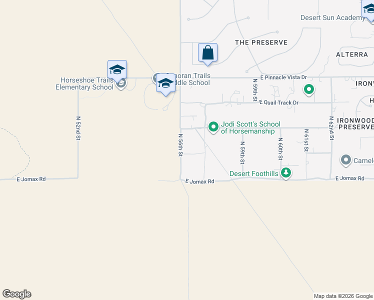 map of restaurants, bars, coffee shops, grocery stores, and more near 26841 North 56th Street in Scottsdale