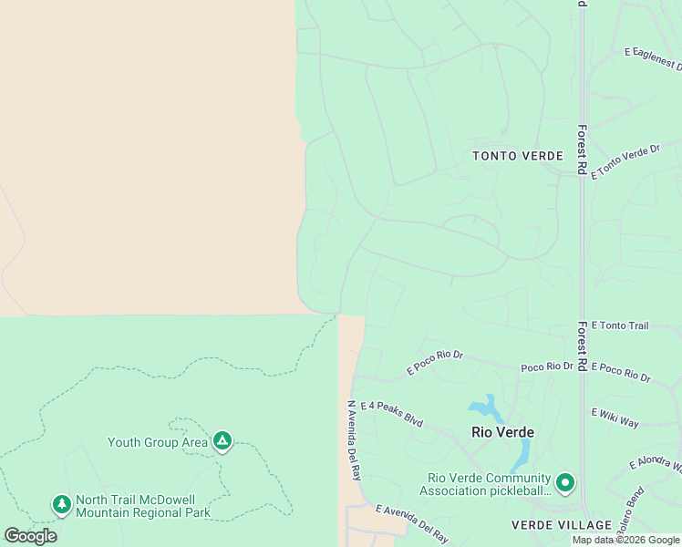 map of restaurants, bars, coffee shops, grocery stores, and more near 26714 North Aguila Road in Scottsdale