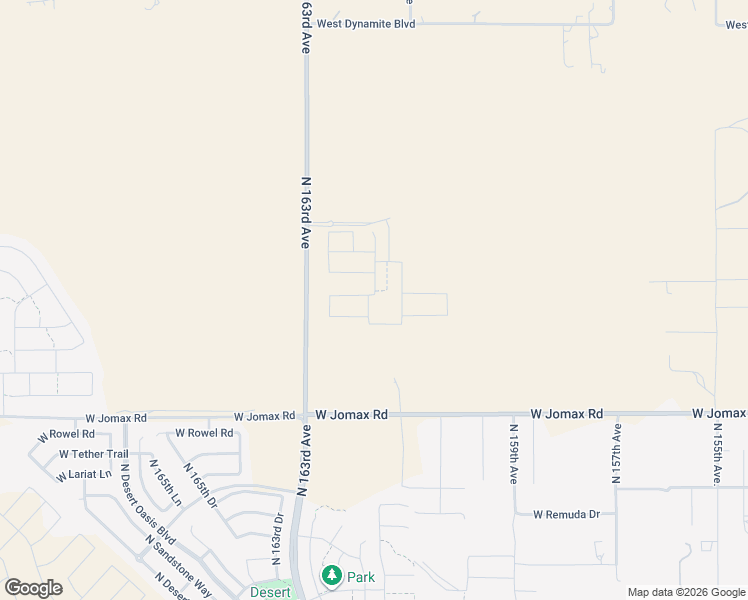 map of restaurants, bars, coffee shops, grocery stores, and more near 27114 North 163rd Avenue in Surprise