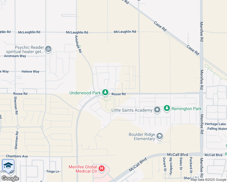 map of restaurants, bars, coffee shops, grocery stores, and more near 28341 Digger Lane in Menifee