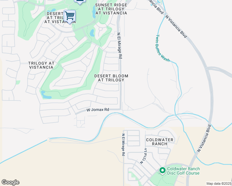 map of restaurants, bars, coffee shops, grocery stores, and more near 12337 West Alyssa Lane in Peoria
