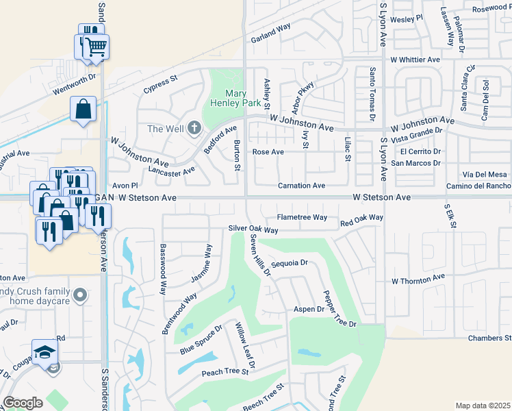 map of restaurants, bars, coffee shops, grocery stores, and more near 1117 Lemon Gum Lane in Hemet