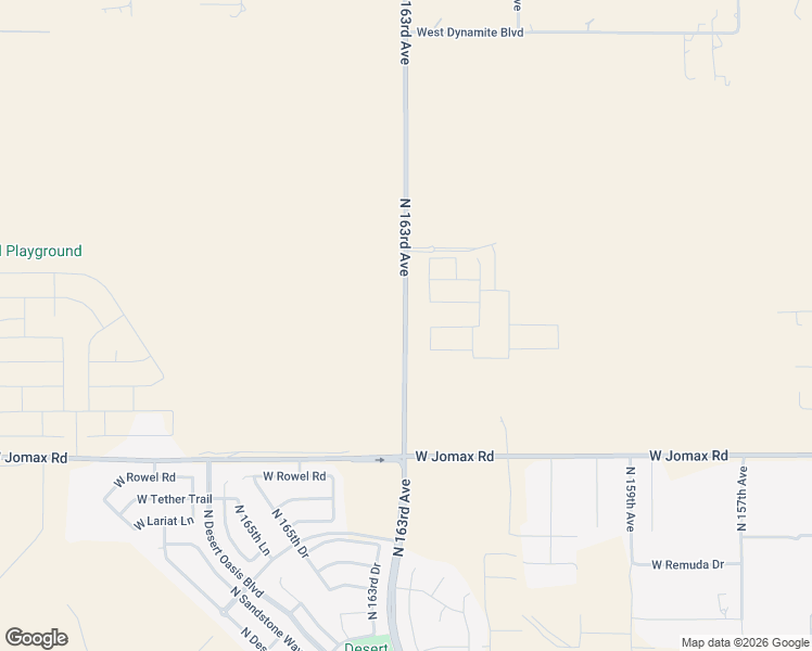 map of restaurants, bars, coffee shops, grocery stores, and more near 27114 North 163rd Avenue in Surprise