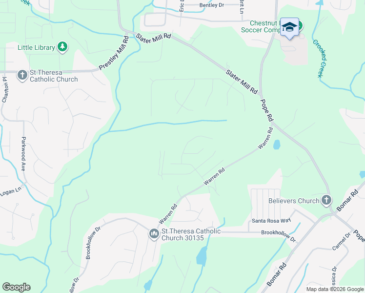 map of restaurants, bars, coffee shops, grocery stores, and more near 9365 Opal Dr in Douglasville