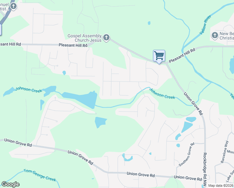 map of restaurants, bars, coffee shops, grocery stores, and more near 7841 Mohansic Park Ln in Lithonia