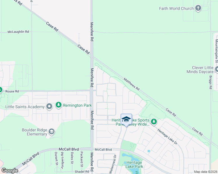 map of restaurants, bars, coffee shops, grocery stores, and more near 29168 Bay Bridge Court in Menifee