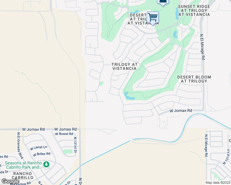 map of restaurants, bars, coffee shops, grocery stores, and more near 12858 West Alyssa Lane in Peoria