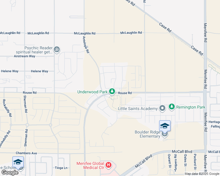map of restaurants, bars, coffee shops, grocery stores, and more near 28269 Digger Lane in Menifee