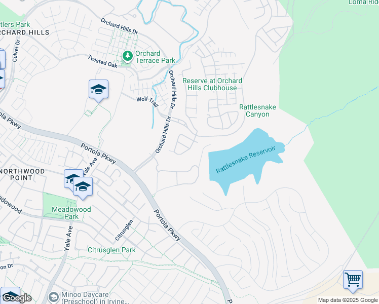 map of restaurants, bars, coffee shops, grocery stores, and more near 236 Oceano in Irvine
