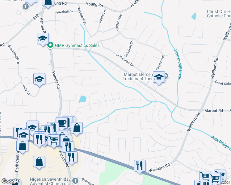 map of restaurants, bars, coffee shops, grocery stores, and more near 2041 Mallard Way in Lithonia
