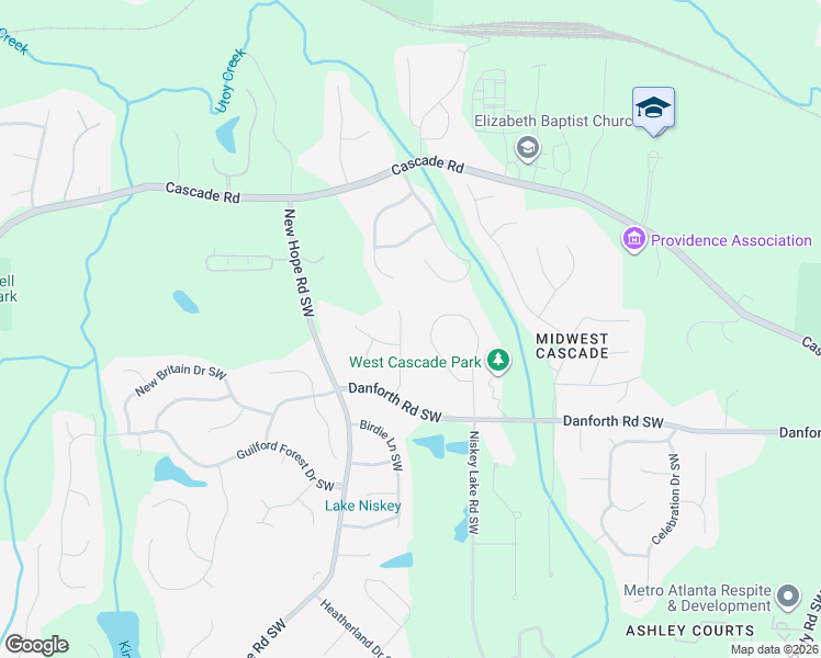 map of restaurants, bars, coffee shops, grocery stores, and more near 1130 Apollo Drive Southwest in Atlanta