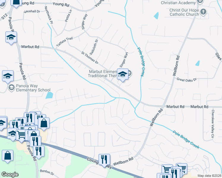 map of restaurants, bars, coffee shops, grocery stores, and more near 5751 Wellborn Oaks Court in Lithonia
