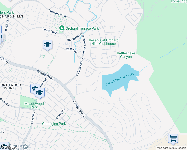 map of restaurants, bars, coffee shops, grocery stores, and more near 234 Oceano in Irvine