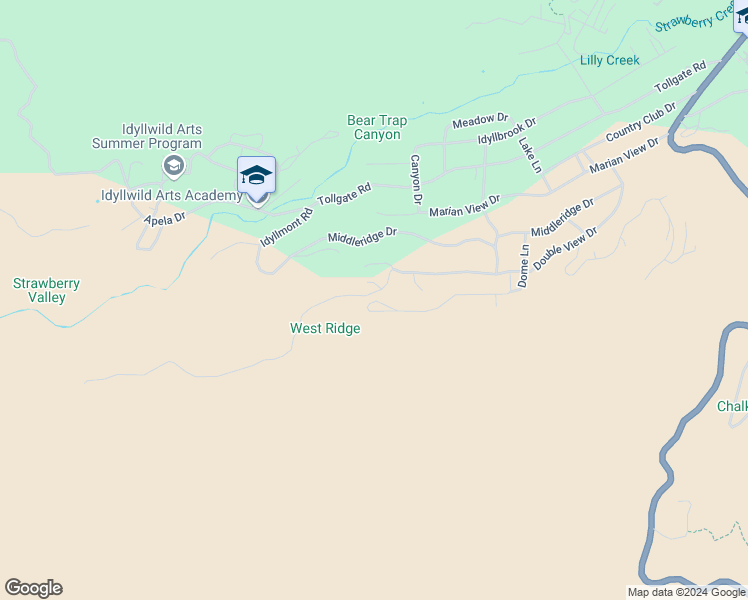 map of restaurants, bars, coffee shops, grocery stores, and more near 53015 Double View Drive in Idyllwild-Pine Cove