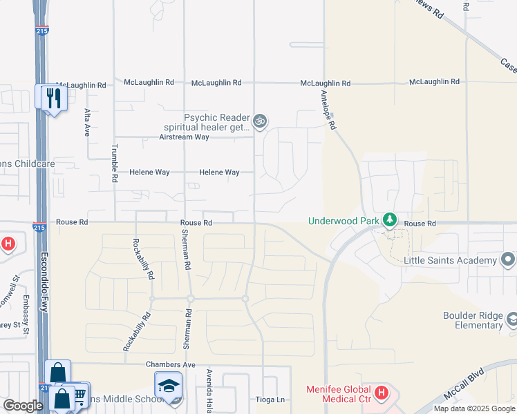 map of restaurants, bars, coffee shops, grocery stores, and more near 27750 Via Santa Catarina in Menifee