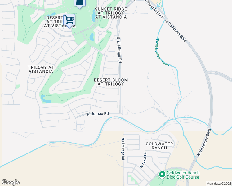 map of restaurants, bars, coffee shops, grocery stores, and more near 12337 West Alyssa Lane in Peoria