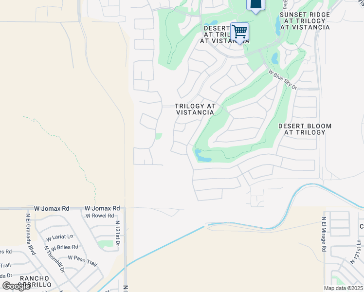 map of restaurants, bars, coffee shops, grocery stores, and more near 12858 West Alyssa Lane in Peoria