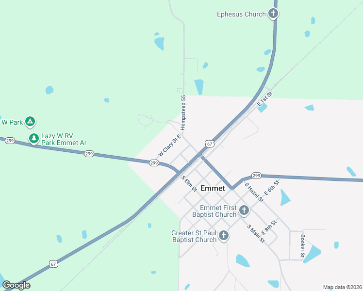 map of restaurants, bars, coffee shops, grocery stores, and more near 100-114 W Prescott South in Emmet