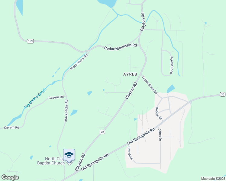 map of restaurants, bars, coffee shops, grocery stores, and more near 7517 Misty Lane in Pinson