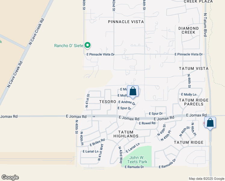 map of restaurants, bars, coffee shops, grocery stores, and more near 26827 North 42nd Street in Cave Creek