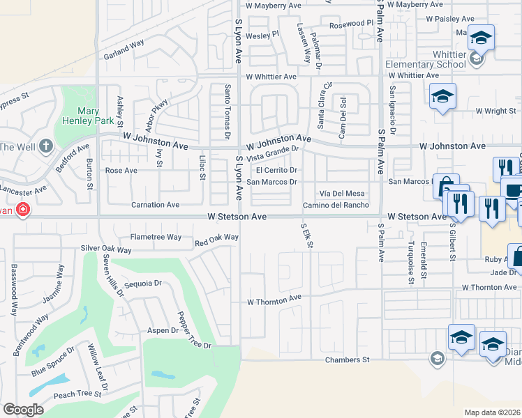 map of restaurants, bars, coffee shops, grocery stores, and more near 1631 Bella Vista Drive in Hemet
