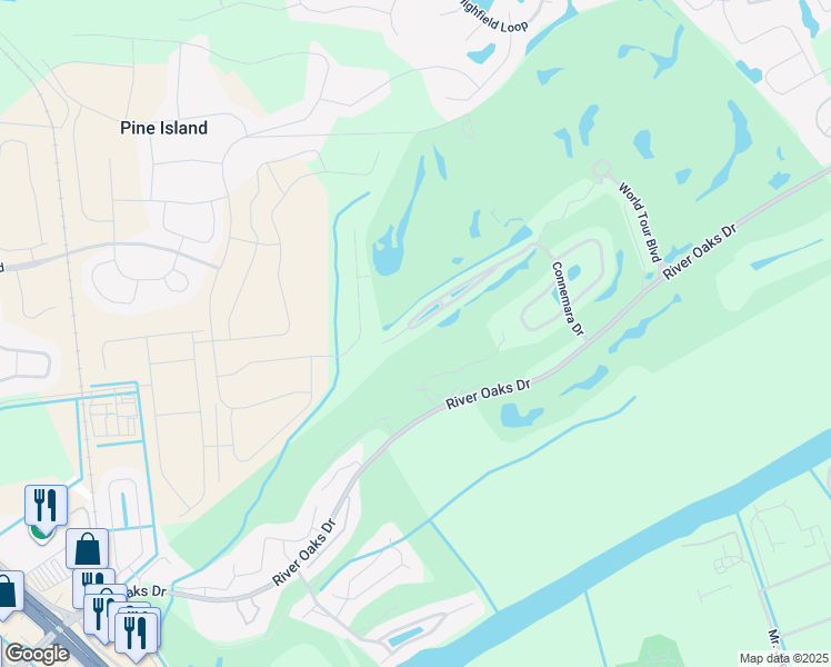 map of restaurants, bars, coffee shops, grocery stores, and more near 280 Connemara Drive in Myrtle Beach