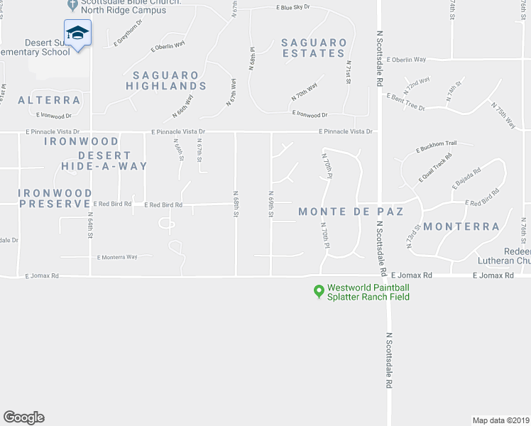 map of restaurants, bars, coffee shops, grocery stores, and more near 6896 East Lomas Verdes Drive in Scottsdale