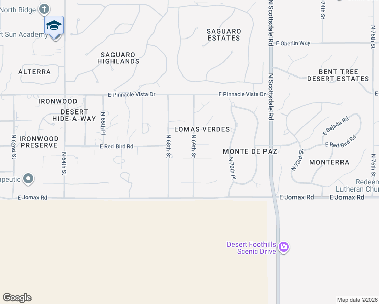 map of restaurants, bars, coffee shops, grocery stores, and more near 6896 East Lomas Verdes Drive in Scottsdale