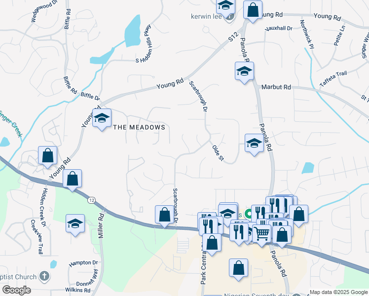 map of restaurants, bars, coffee shops, grocery stores, and more near 2021 Northerly Way in Stone Mountain