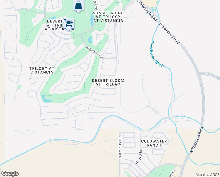 map of restaurants, bars, coffee shops, grocery stores, and more near 12460 Rosewood Lane in Peoria