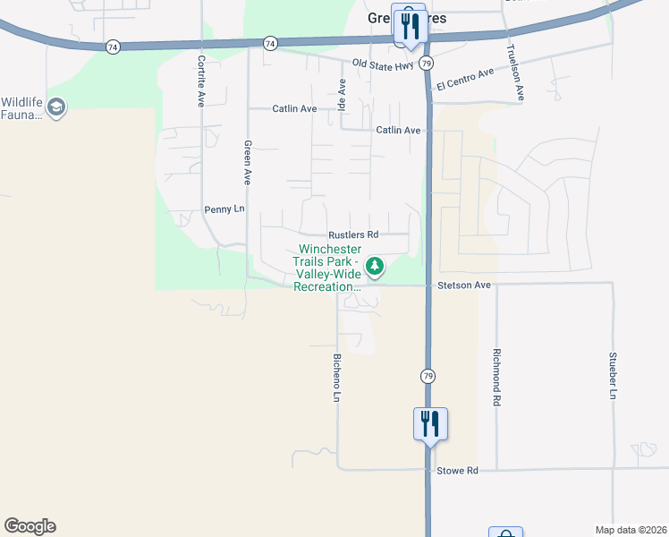map of restaurants, bars, coffee shops, grocery stores, and more near 33238 Big Range Drive in Winchester