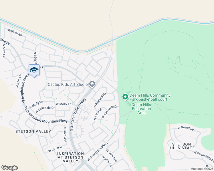map of restaurants, bars, coffee shops, grocery stores, and more near 5141 West Quail Track Drive in Phoenix