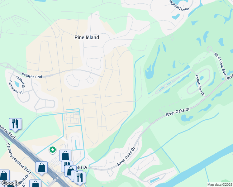 map of restaurants, bars, coffee shops, grocery stores, and more near 296 Connemara Dr in Myrtle Beach