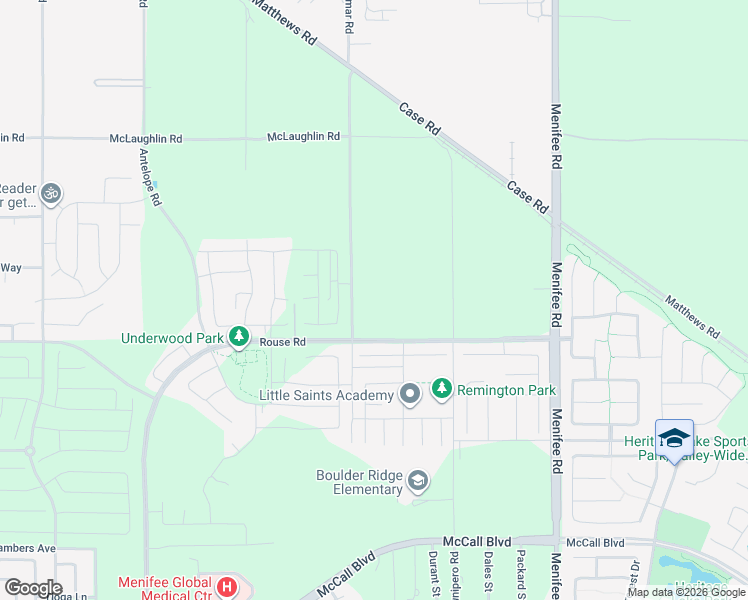 map of restaurants, bars, coffee shops, grocery stores, and more near 26501-26999 Palomar Street in Menifee