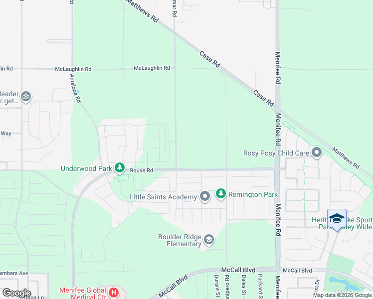 map of restaurants, bars, coffee shops, grocery stores, and more near Palomar Road in Menifee