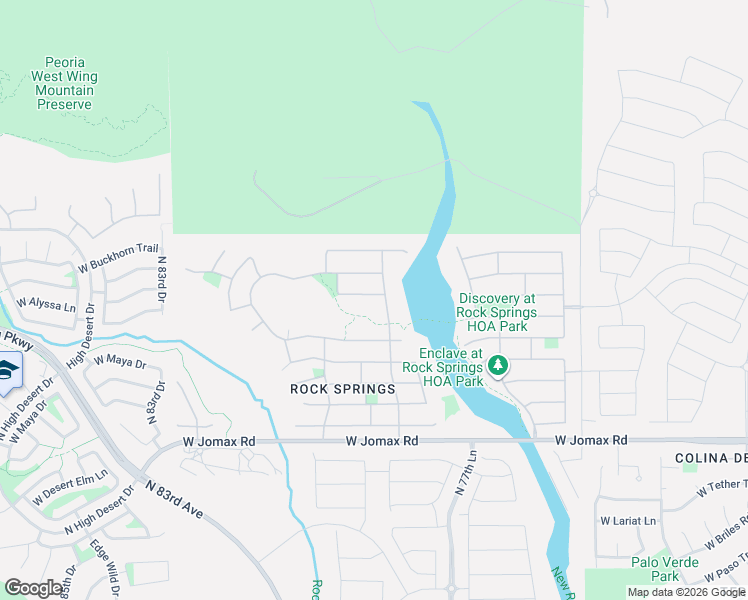map of restaurants, bars, coffee shops, grocery stores, and more near 7233 West Quail Track Drive in Peoria