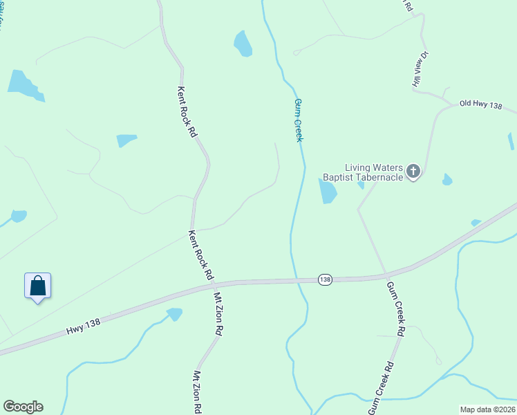 map of restaurants, bars, coffee shops, grocery stores, and more near 100 Kent Rock Road in Loganville