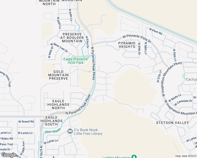 map of restaurants, bars, coffee shops, grocery stores, and more near 6238 West Buckhorn Trail in Phoenix