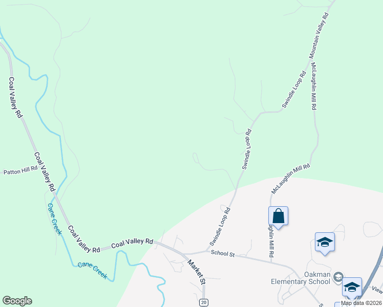 map of restaurants, bars, coffee shops, grocery stores, and more near 275 Midnite Drive in Oakman