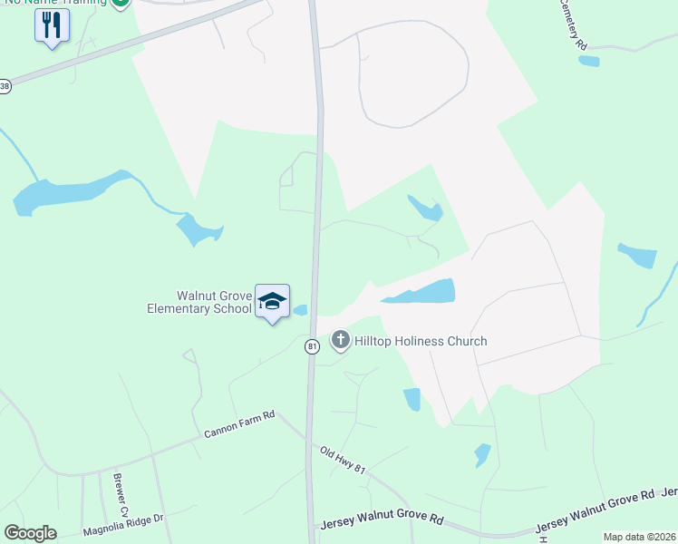 map of restaurants, bars, coffee shops, grocery stores, and more near 425 Highway 81 in Oxford